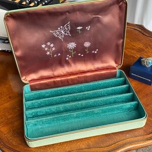 Vintage Jewelry Box with Butterfly Design